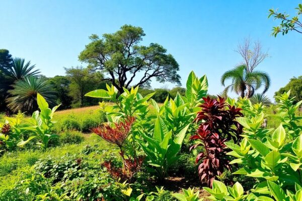 Pemandangan alam yang hijau dan beragam.